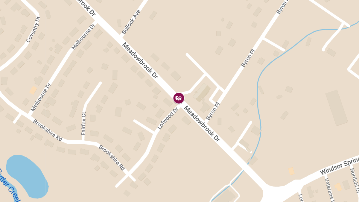 Traffic Accident with Injury at 2522 Meadowbrook Dr