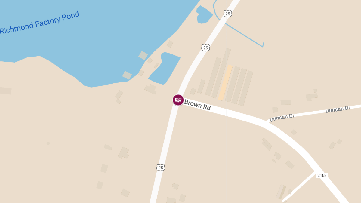 Traffic Accident with Injury at Brown Rd and Peach Orchard Rd