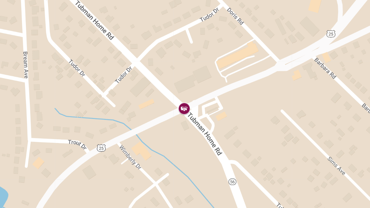 Traffic Crash with Injury at Tubman Home Rd and Peach Orchard Rd