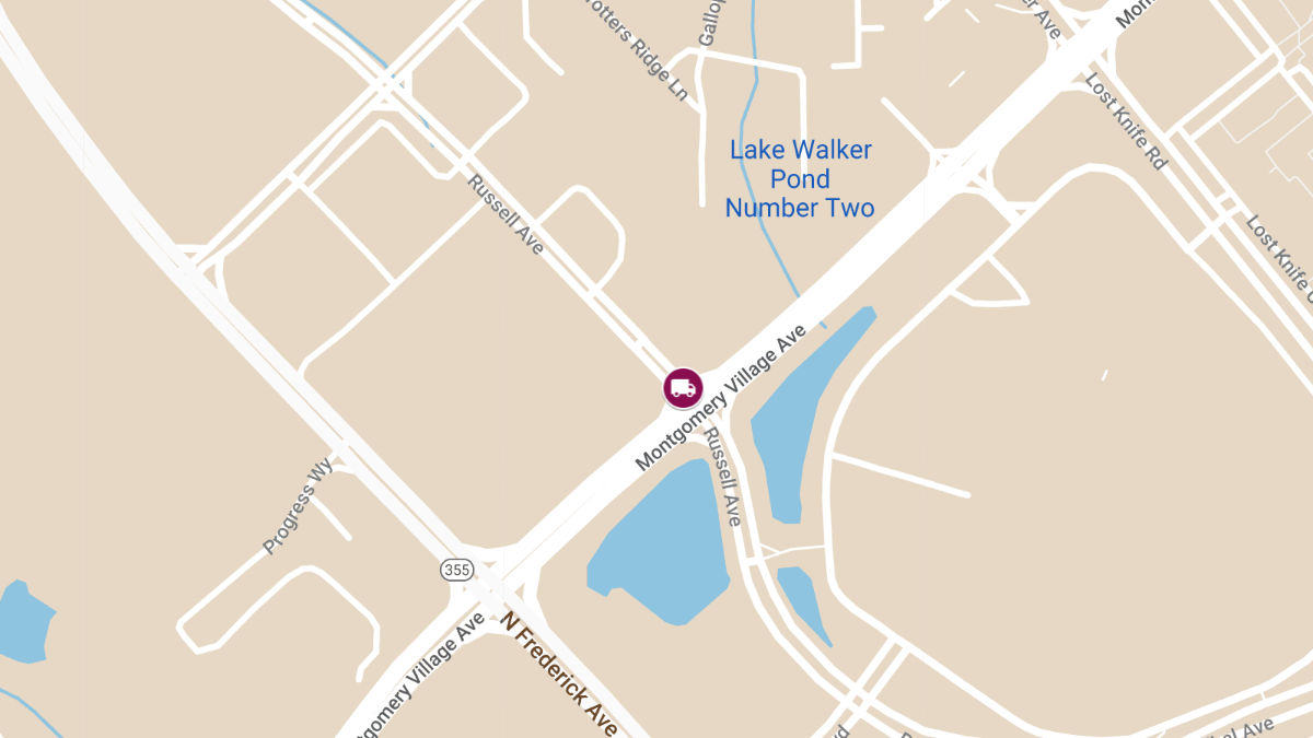 Truck and Car Accident at Montgomery Village and Russell Avenues Results in Injuries