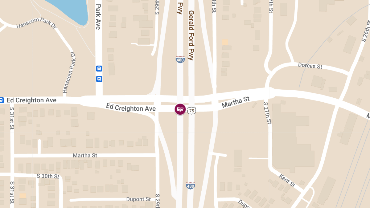 Two-Car Accident with Injuries on I-480 and Martha St