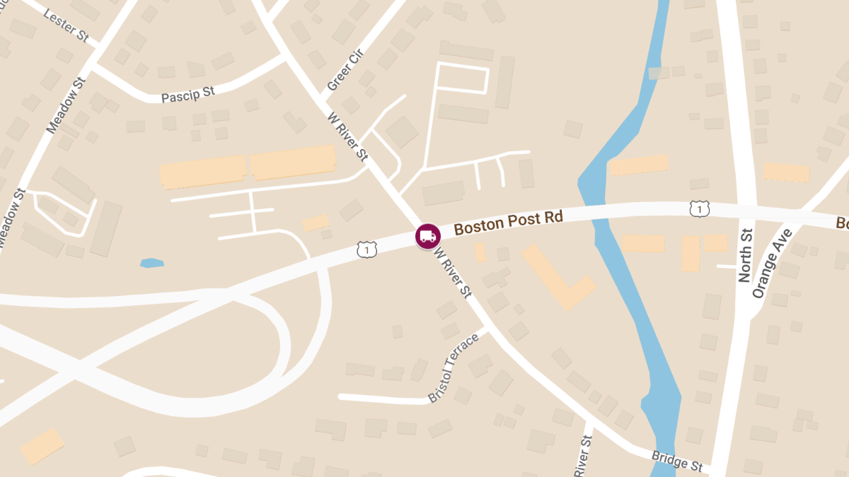 Two Injured in Car and Three-Wheeler Accident on Boston Post Rd at W River St