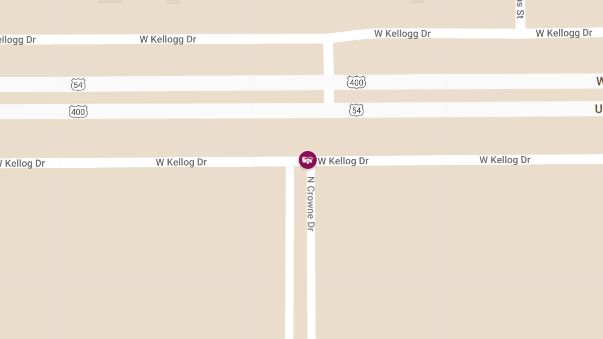 Two Injured in Rear-End Crash at Kellogg & Crowne Dr