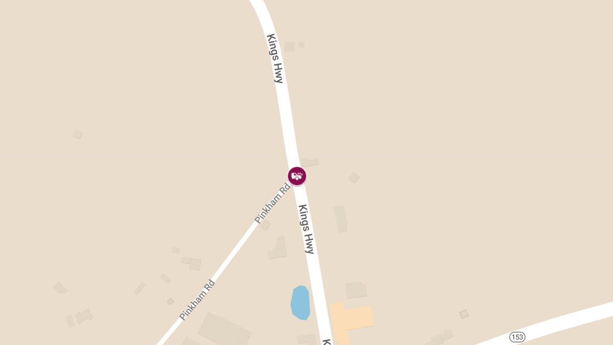 Two-Vehicle Accident at Kings Hwy & Pinkham Rd Leads to Entrapment