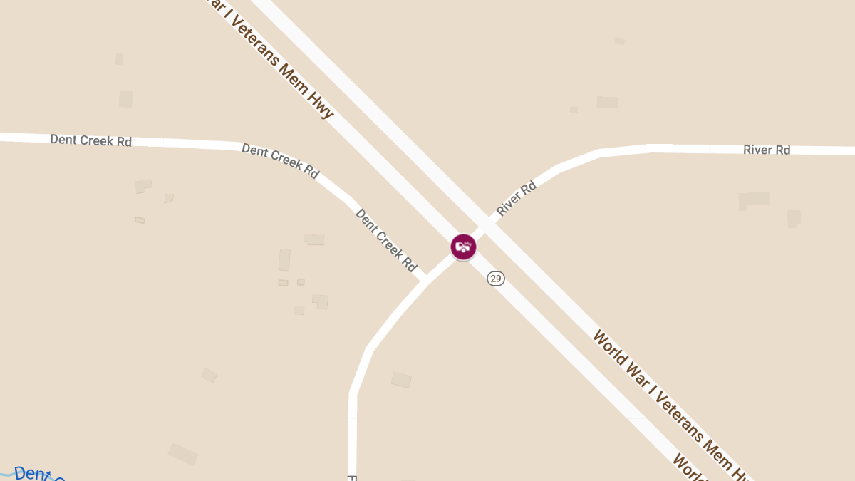 Two Vehicle Accident with Injuries at Highway 29 and River Road