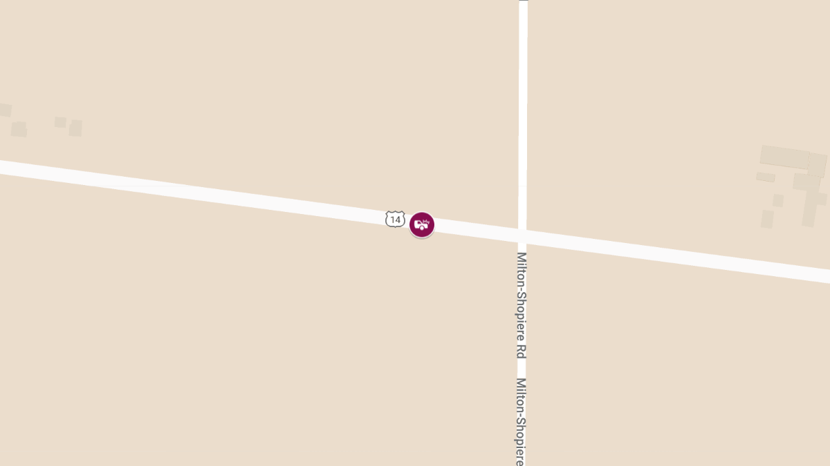 Two-Vehicle Accident with Injuries on E US Hwy 14 near S Milton Shopiere Rd