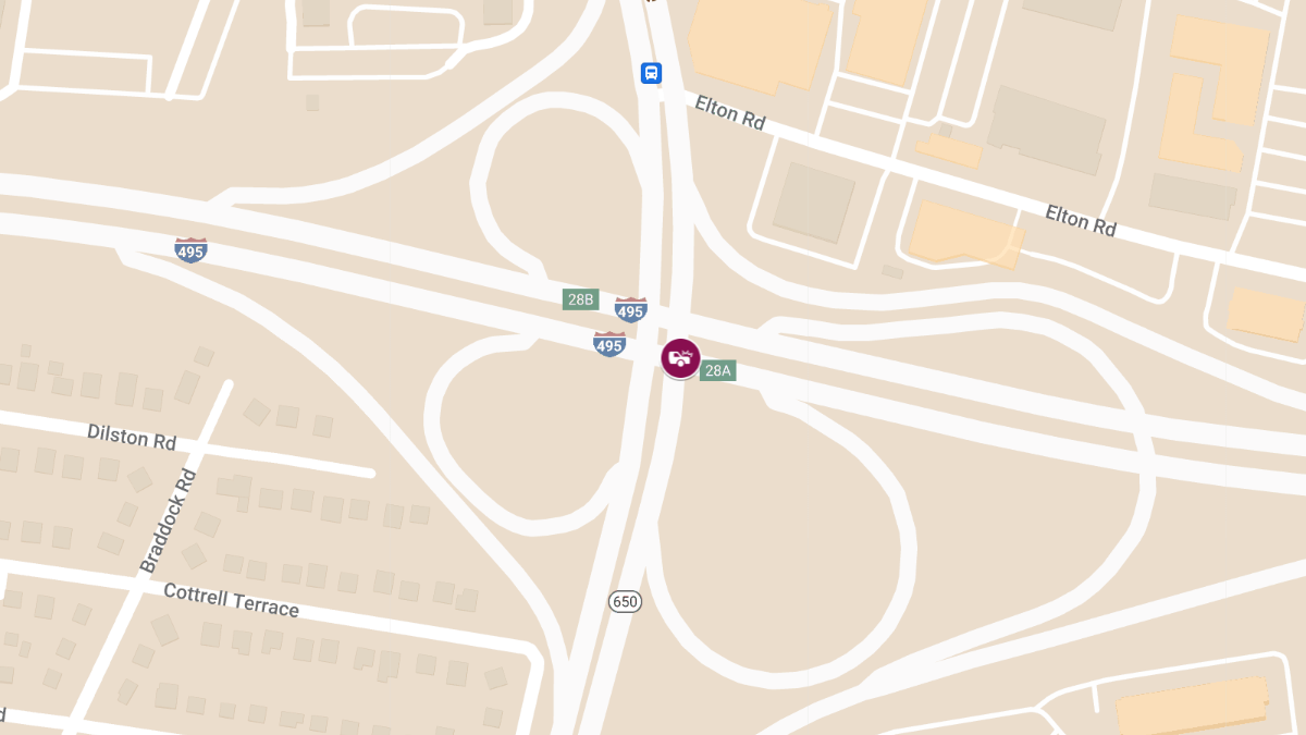 Two-Vehicle Collision on New Hampshire Ave Ramp to I-495