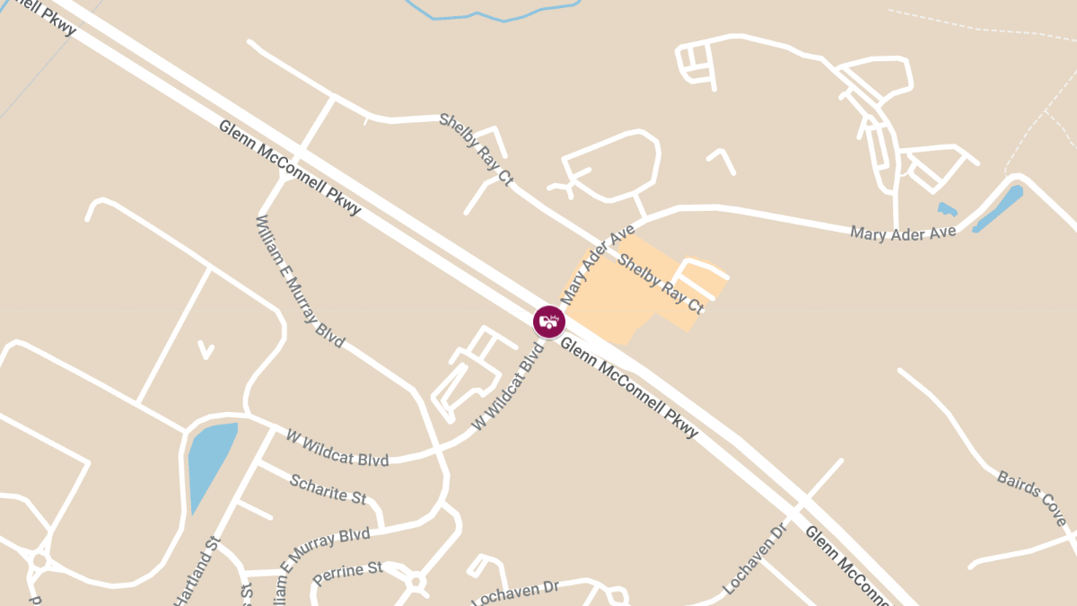 Two-Vehicle Crash at Glenn McConnell Parkway and Wildcat Boulevard