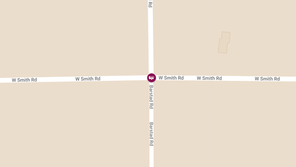 Two-Vehicle Crash at West Smith Rd and Barstad Rd Injures Two
