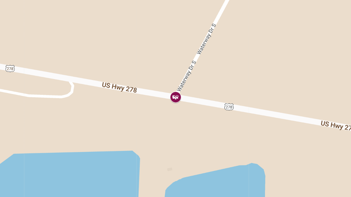 Two-Vehicle Crash with Injuries at Highway 278 and Waterway Drive
