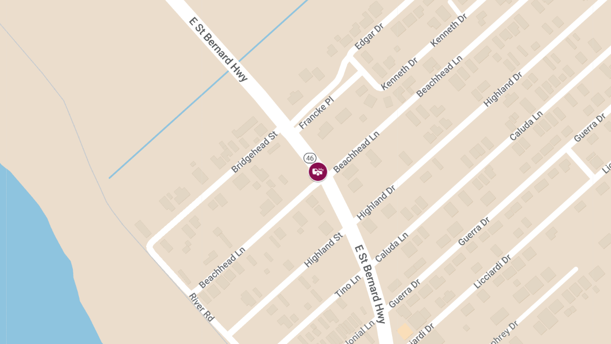Unrestrained Driver Killed in Two-Vehicle Crash on LA 46 near Francke Pl