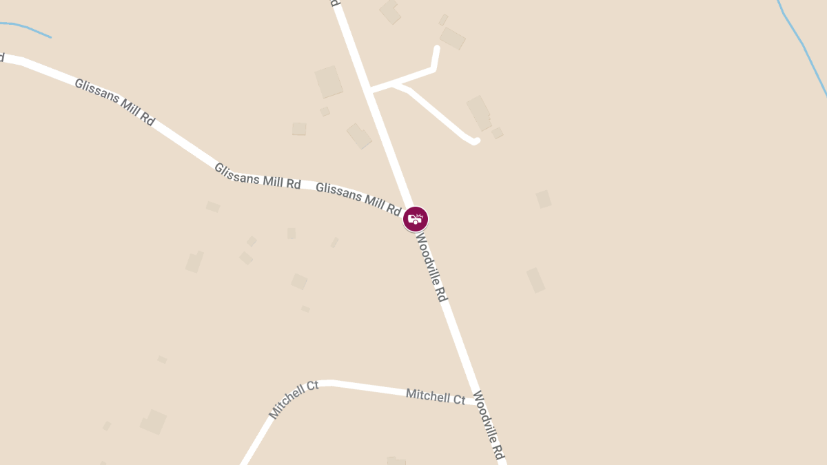 Vehicle Accident with Injuries on Woodville Rd near Glissans Mill Rd