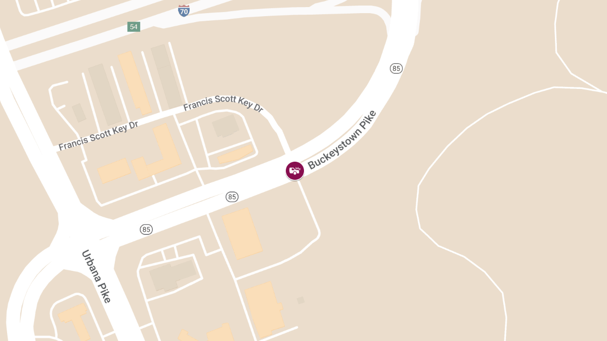 Vehicle Collision with Possible Entrapment at 5500 Buckeystown Pike