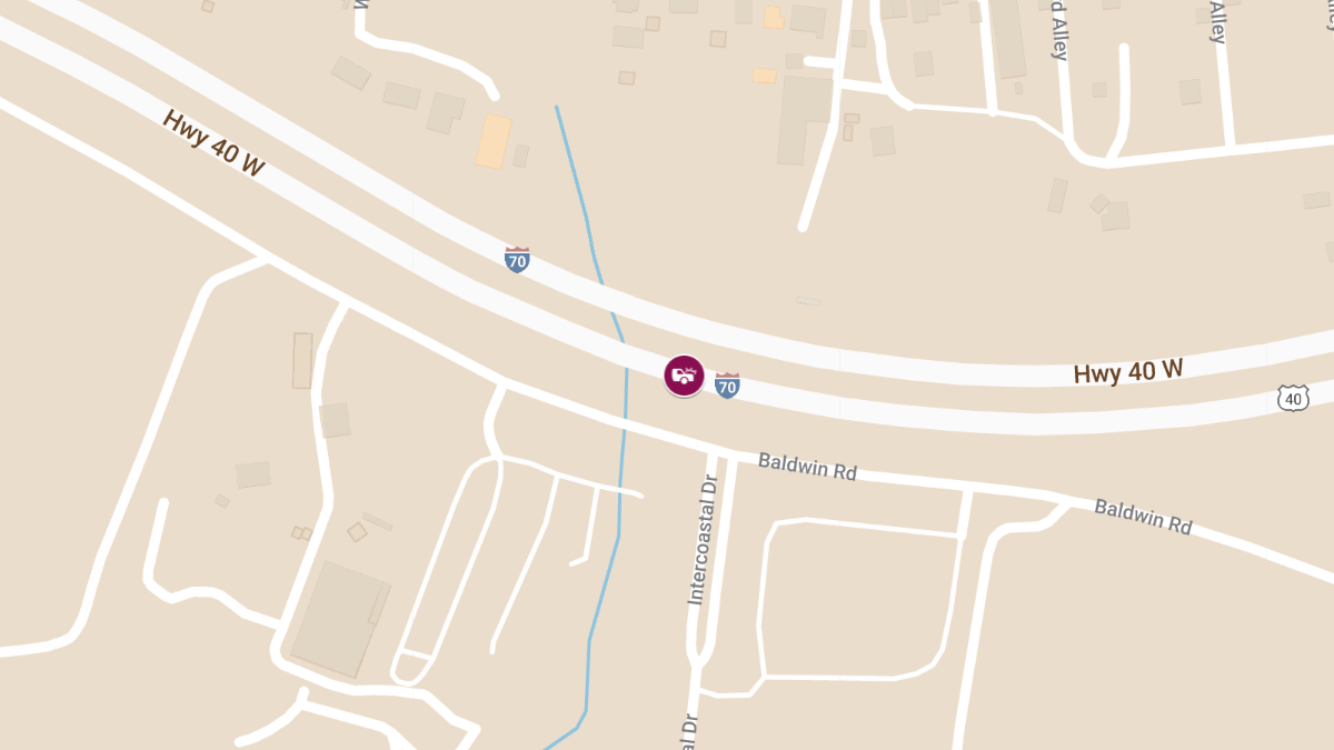 Vehicle Collision with Possible Entrapment at Interstate 70 Westbound