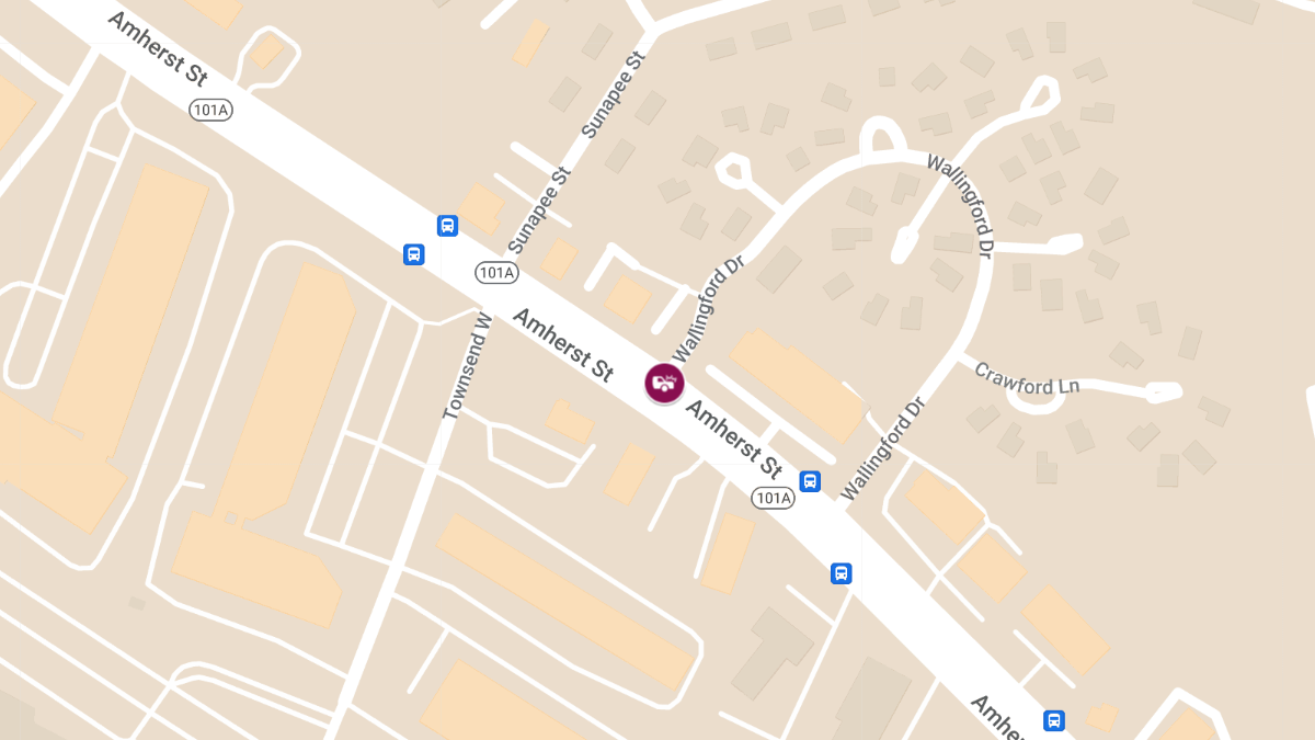 Vehicle Crash at Amherst St & Wallingford Dr, 1 Injured