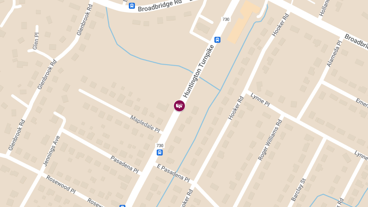 Vehicle Crash with Injuries Near Gas Pumps on Huntington Tpke