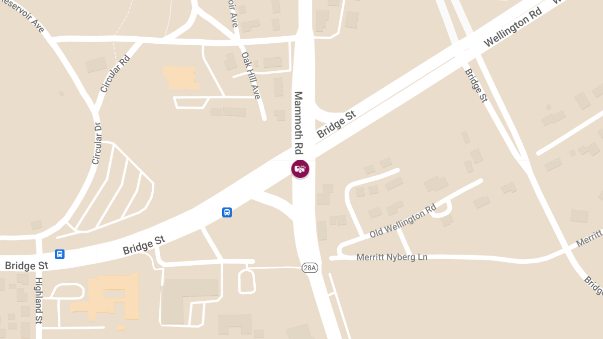 Vehicle Crash with Injuries at Bridge and Mammoth