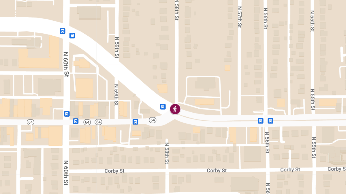 Vehicle vs Pedestrian Accident with Injury at 58th and NW Radial