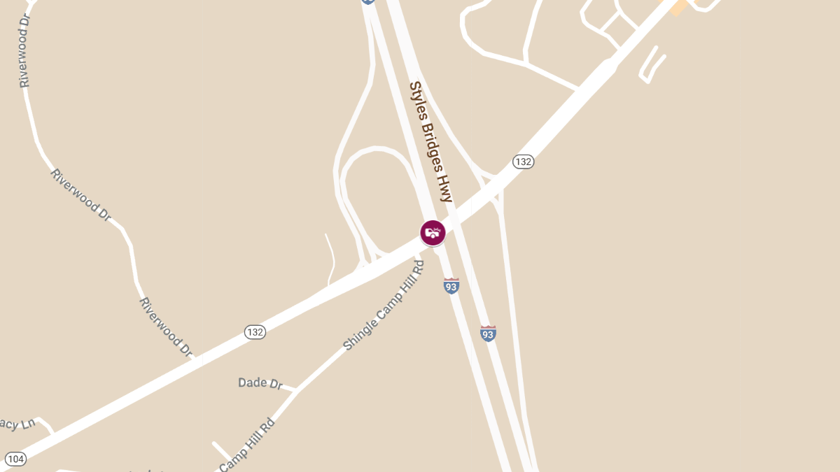 Accident Causes Injuries on I93 Ramp NH-104