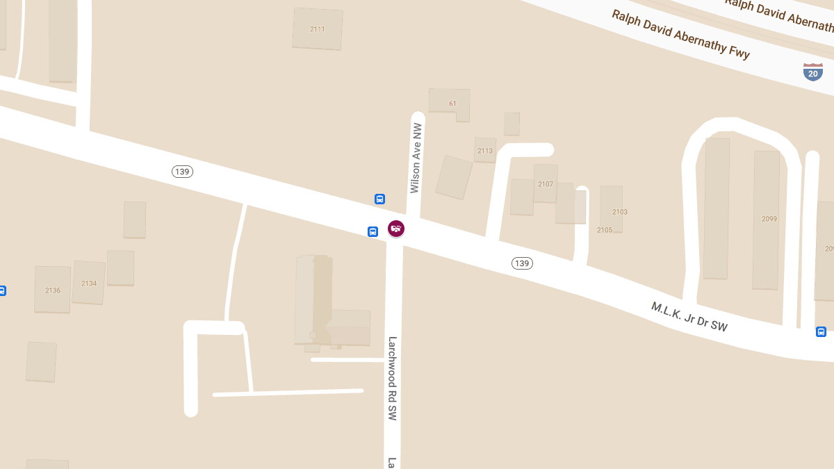 Accident With Injuries at Larchwood Rd SW & Martin Luther King Jr Dr SW