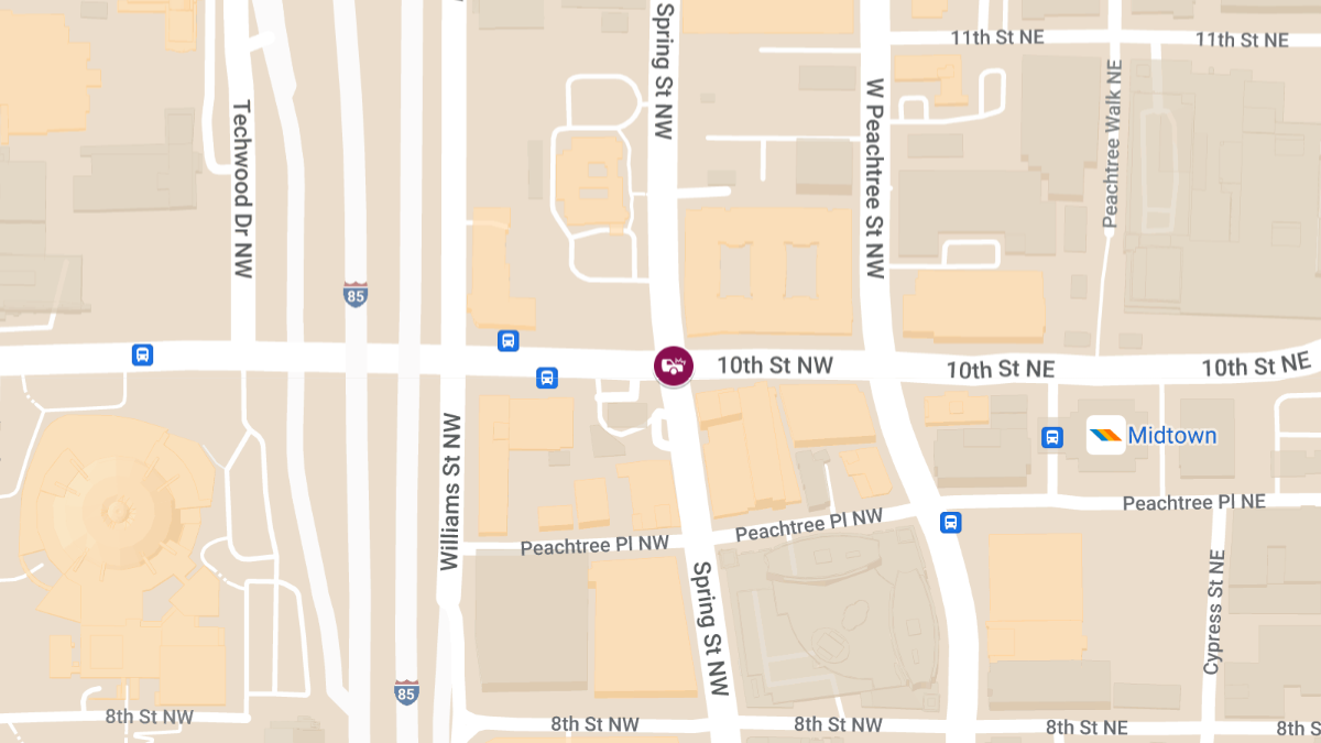 Accident With Injuries at Spring St NW & 10th St NW