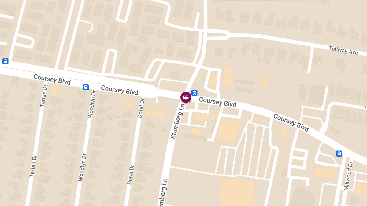 Accident With Injury at Coursey Blvd at Stumberg Ln
