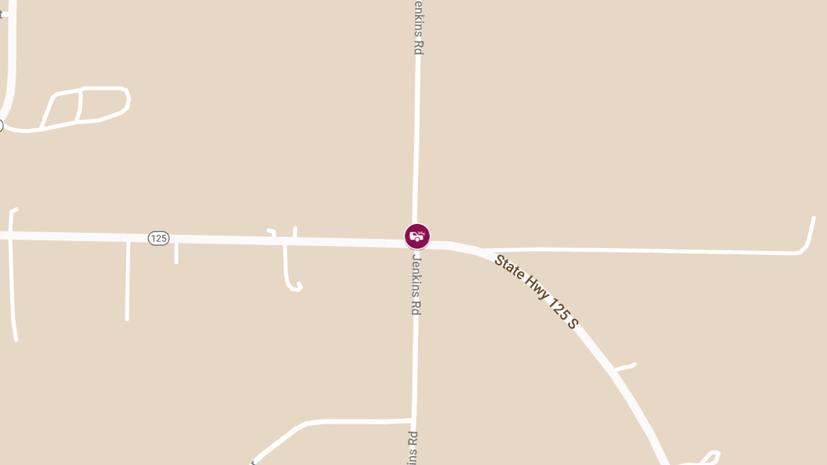 Accident at Hwy 125 at Jenkins Rd, 1 Mile South of Sparta