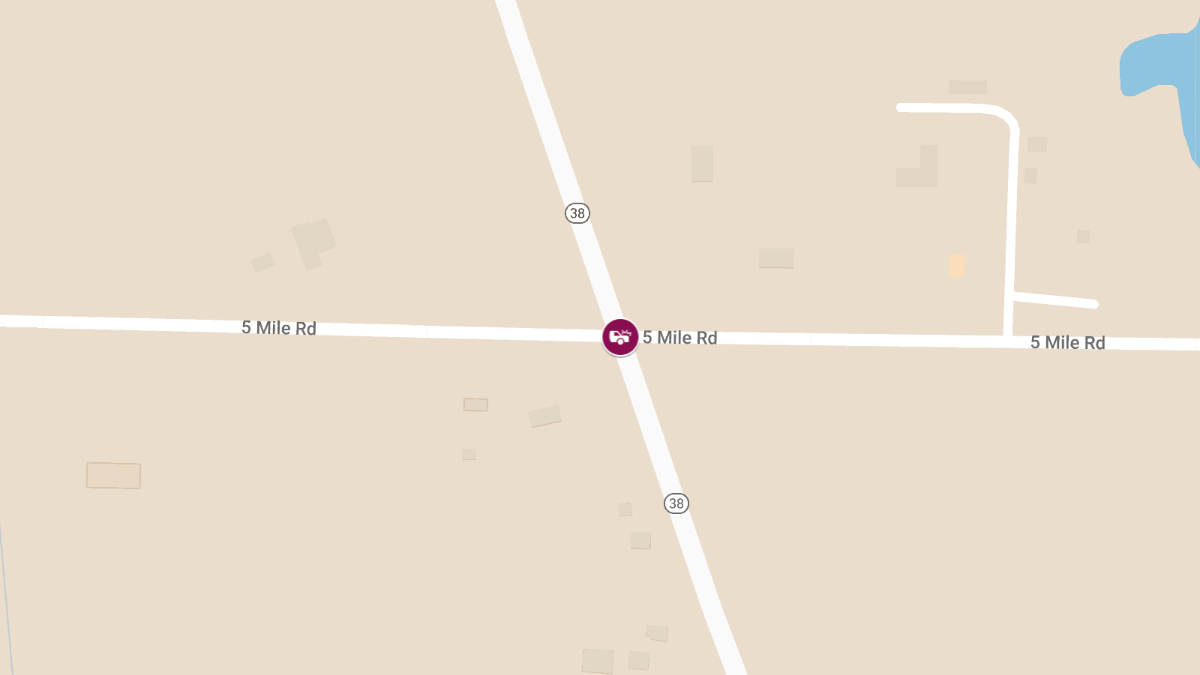 Accident at Hwy 38 and 5 Mile Rd Causes Injury 