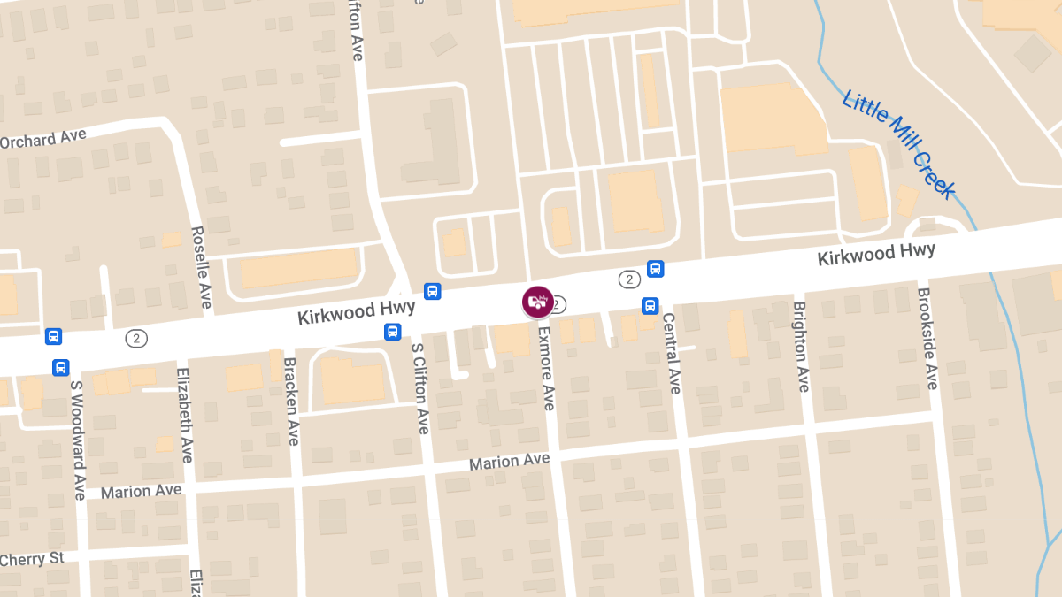 Accident at Kirkwood Highway and Exmore Avenue