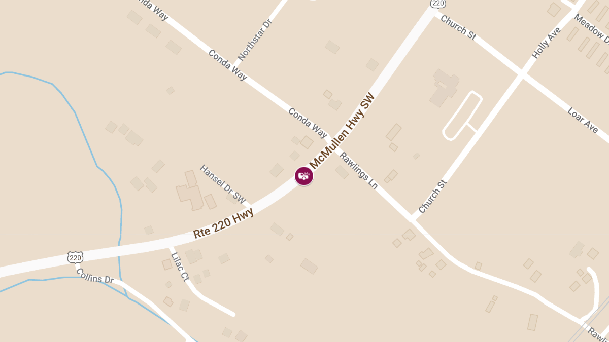 Accident at McMullen Highway and South Conda Way