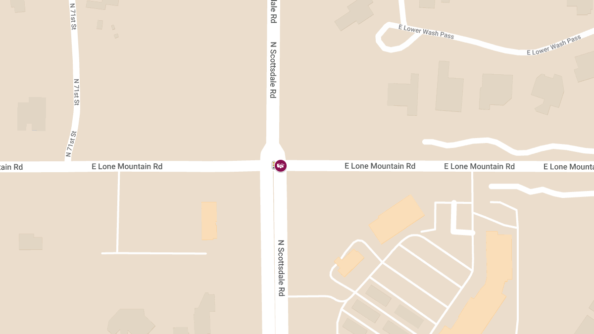 Accident at Scottsdale Rd and Lone Mountain Rd