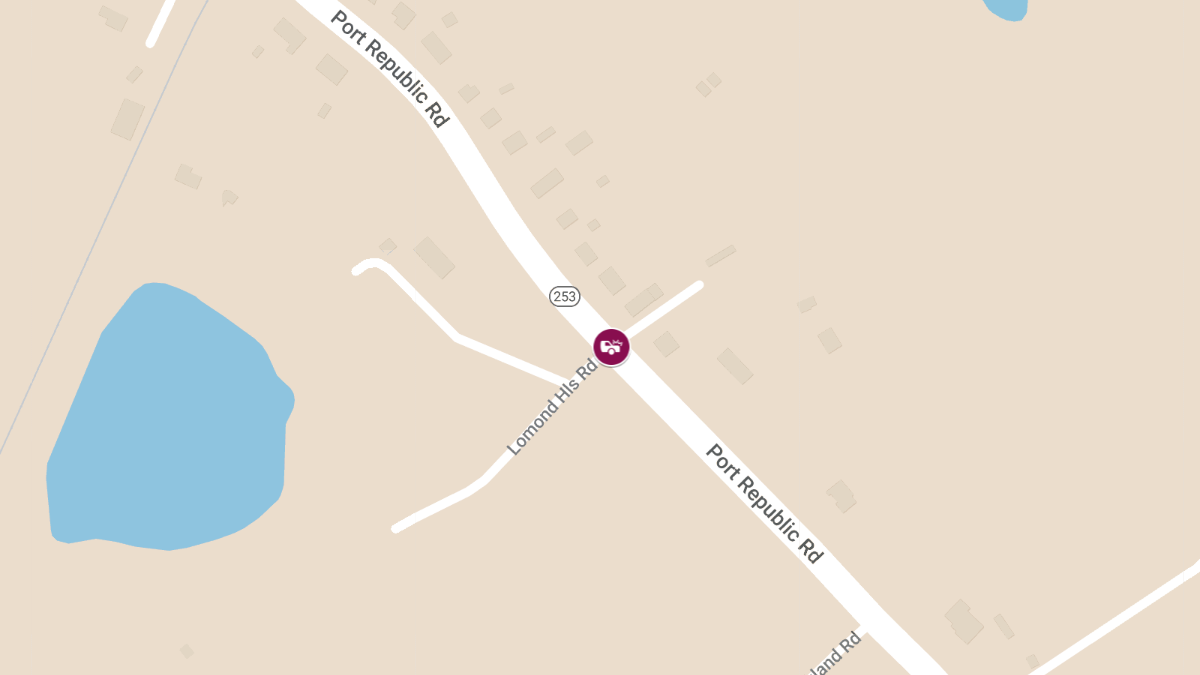 Accident with Entrapment at Port Republic Rd & Lomond Hills Rd