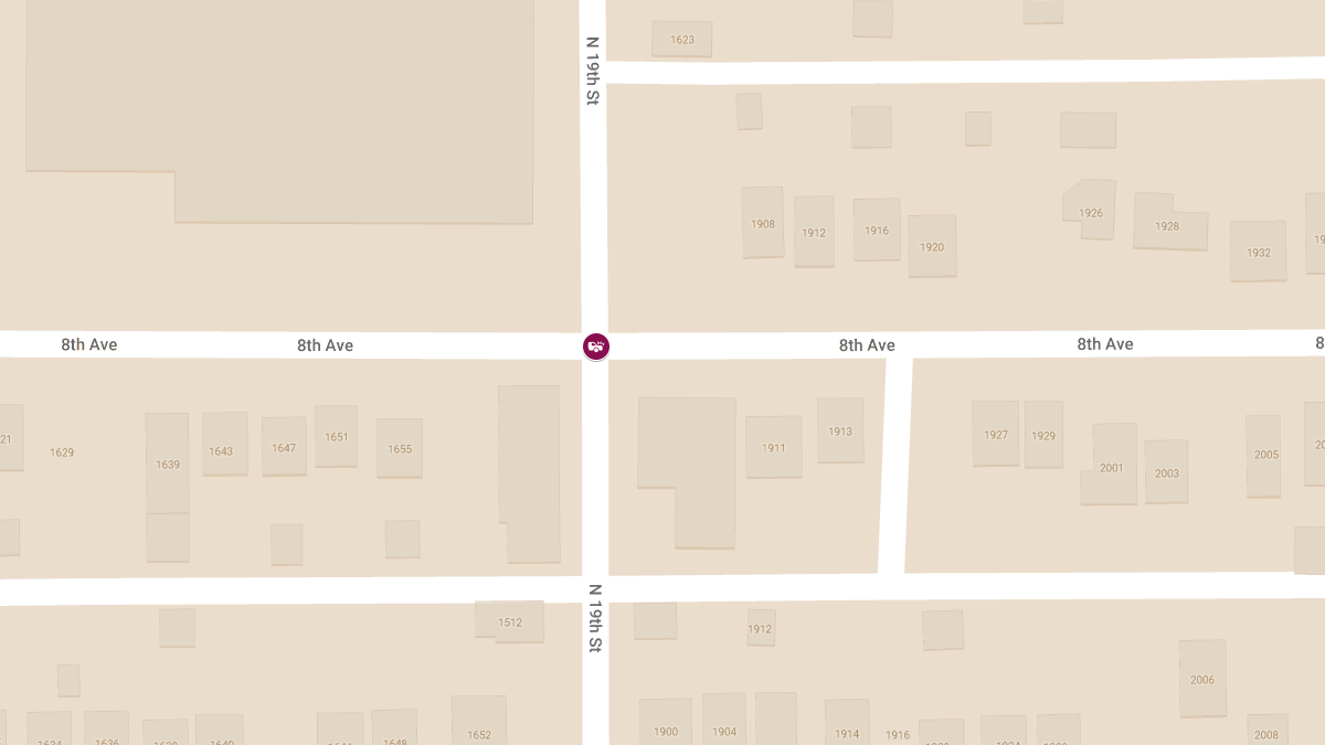 Accident with Injuries at 19th St & 8th Ave