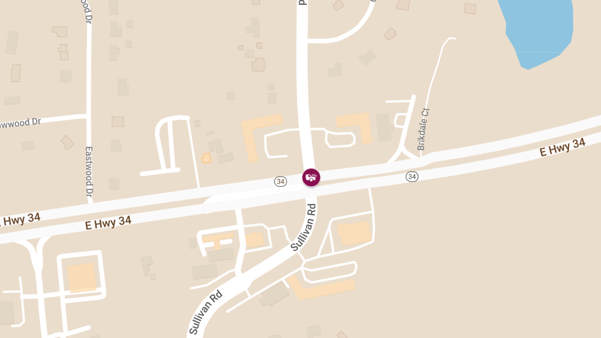 Accident with Injuries at East Hwy 34 and Baker Rd