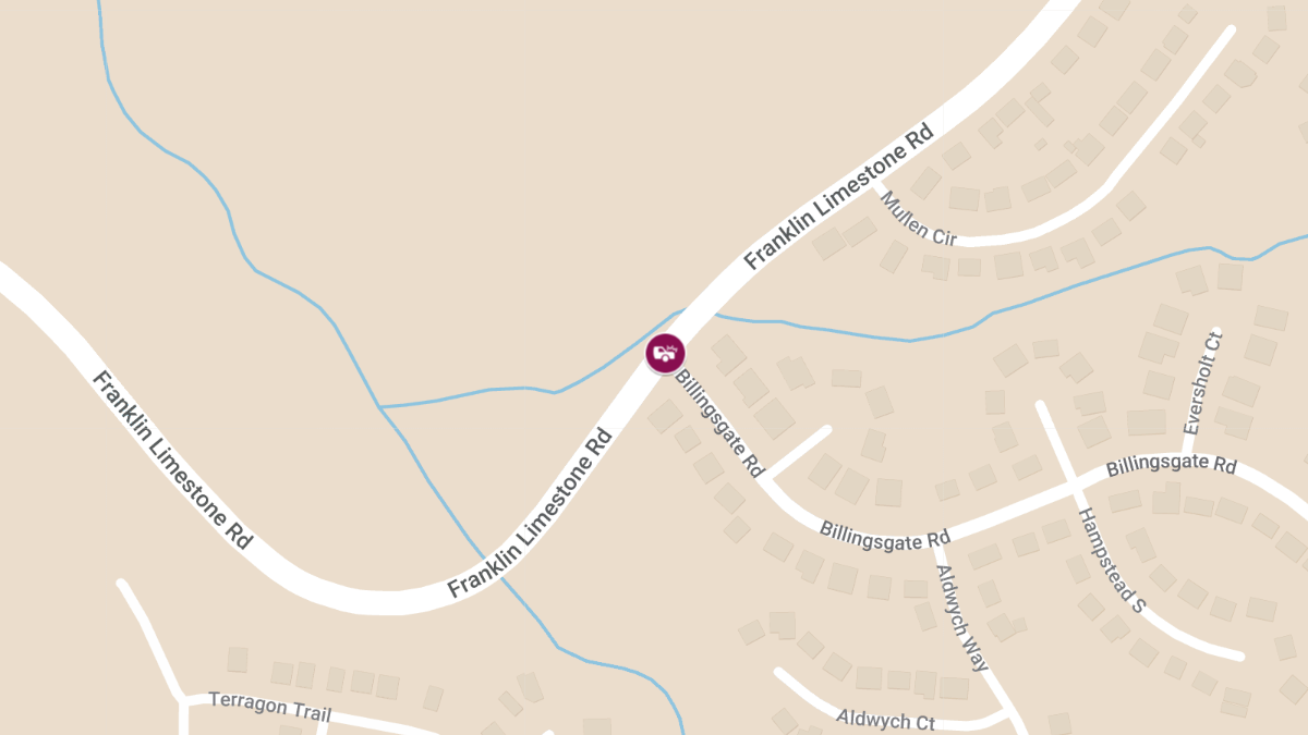 Accident with Injuries at Franklin Limestone Rd / Billingsgate Rd