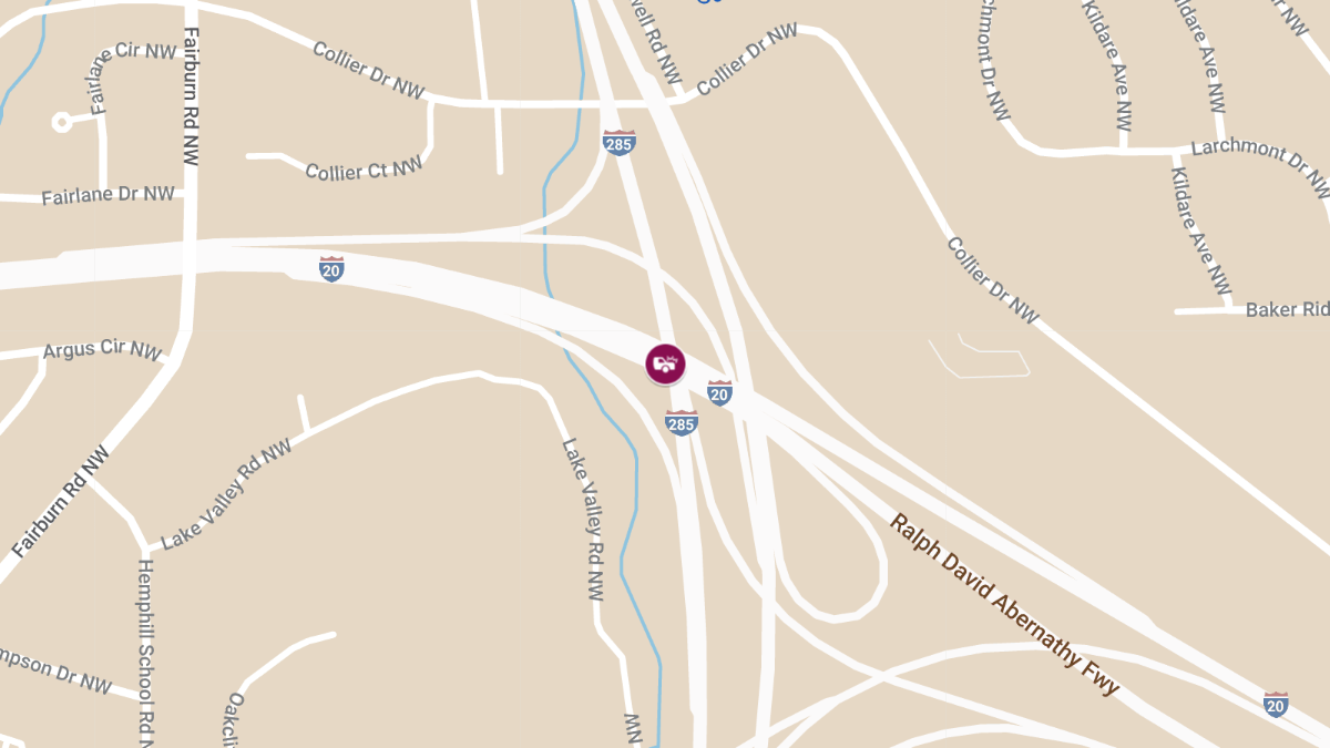 Accident with Injuries at I-285 S & I-20 W