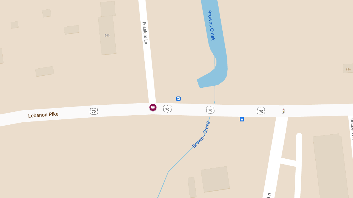 Accident with Injuries at Lebanon Pike and Fesslers Ln