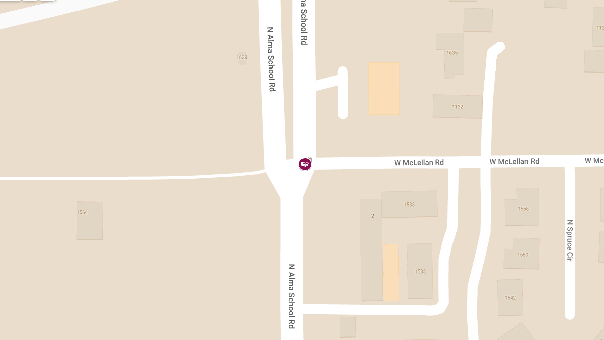 Accident with Injuries at N Alma School Rd and W McLellan Rd