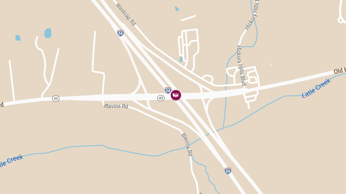 Accident with Injuries at Old Hickory Blvd and I-24 E Entrance Ramp