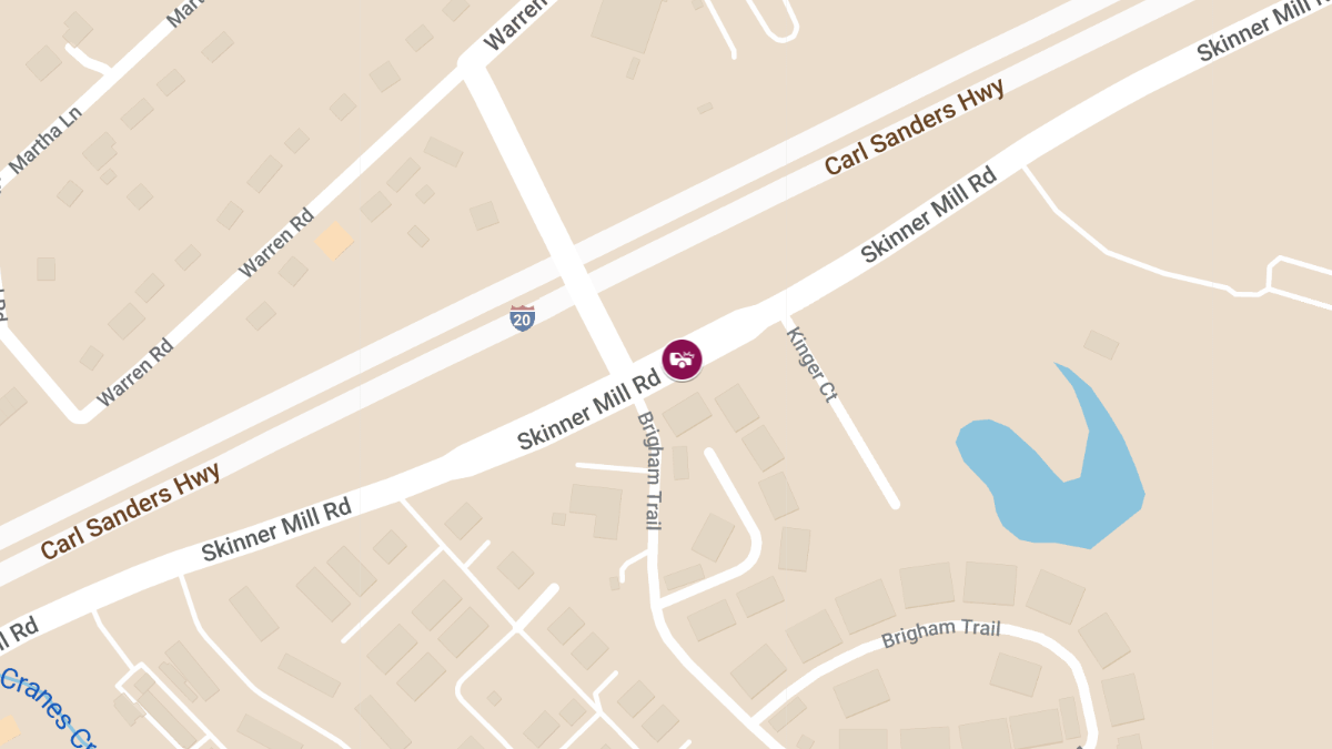 Accident with Injuries at Warren Bridge Rd and Skinner Mill Rd