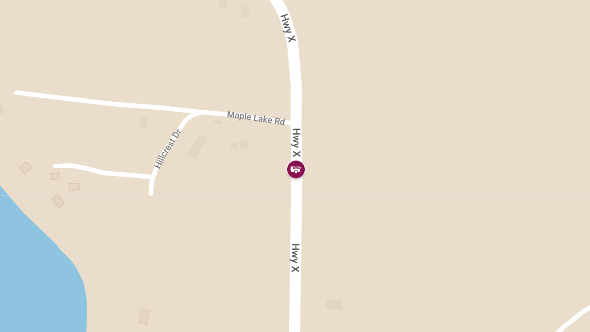 Accident with Injuries in the 8800 block of Highway X