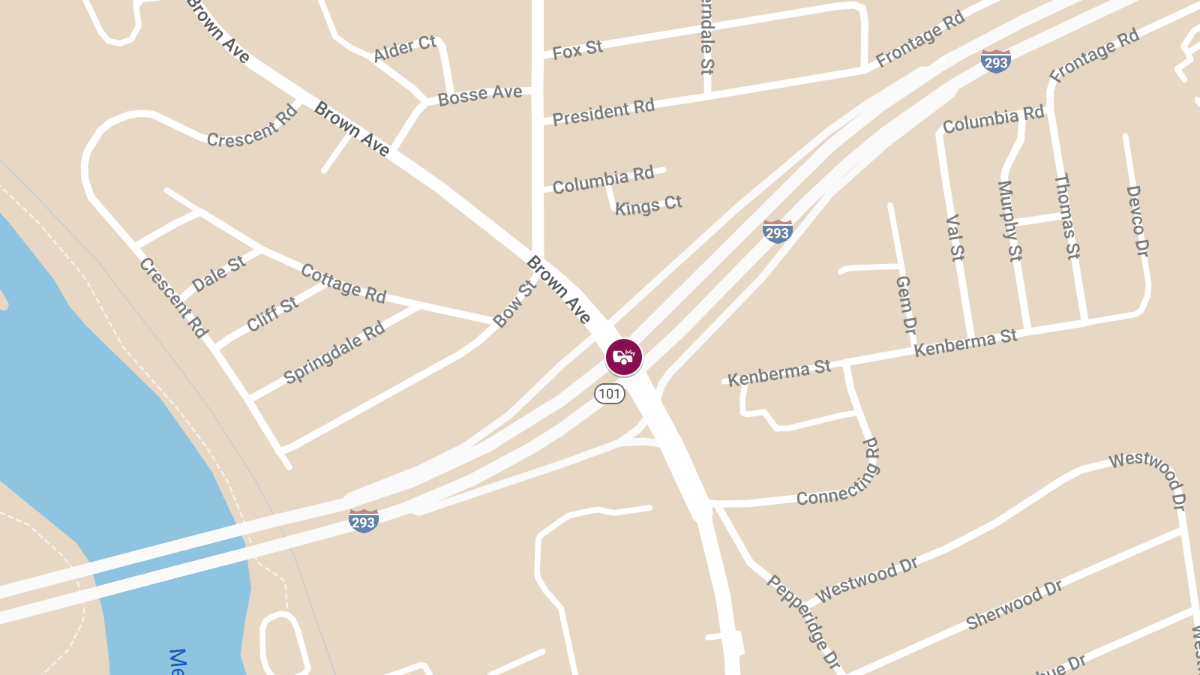 Accident with Injury at Brown Ave and 293 N Off Ramp