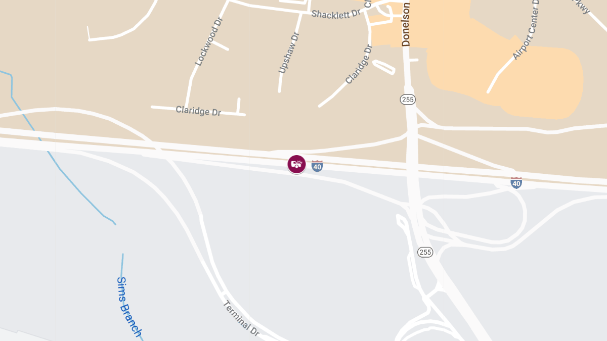 Accident with Injury at MM 219 on I-40 E, Donelson