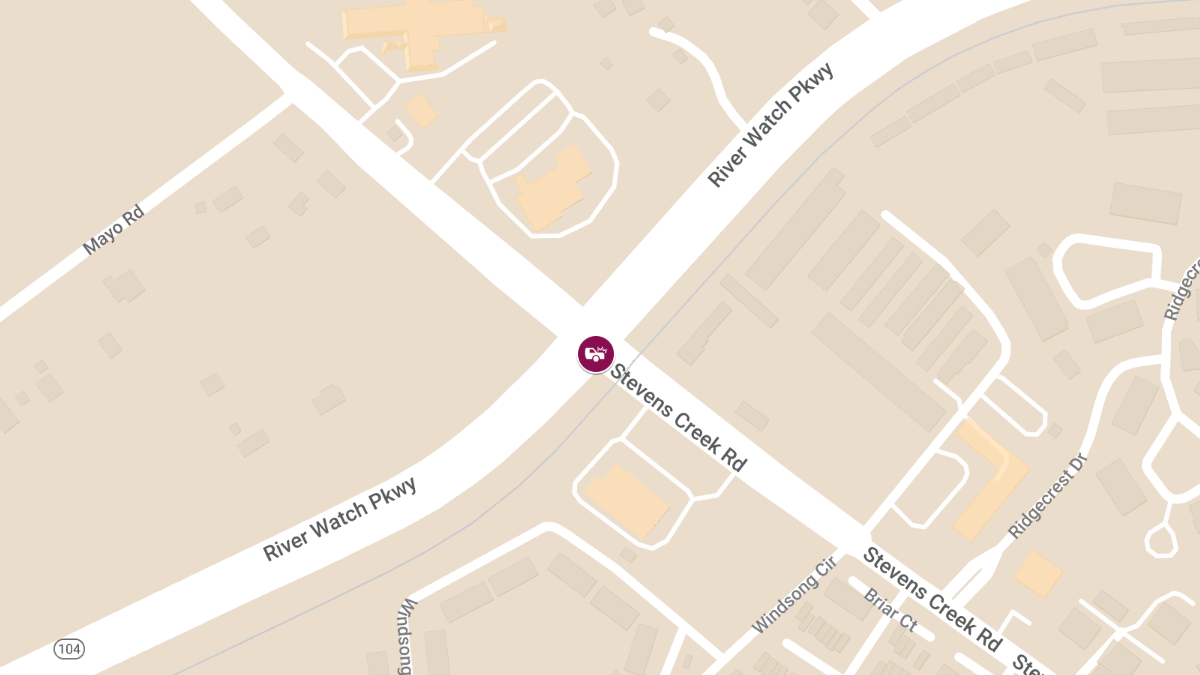 Accident with Injury at River Watch Pkwy and Stevens Creek Rd