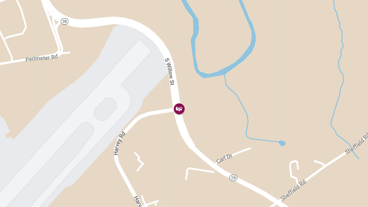 Accident with Injury at S Willow St and Harvey Rd