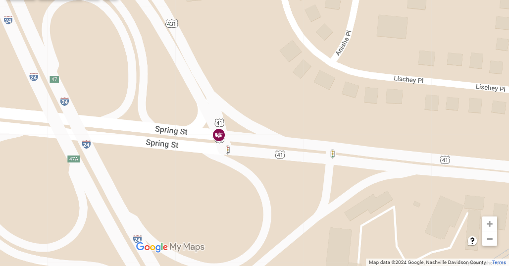 Accident with Injury at Spring St and Dickerson Pike