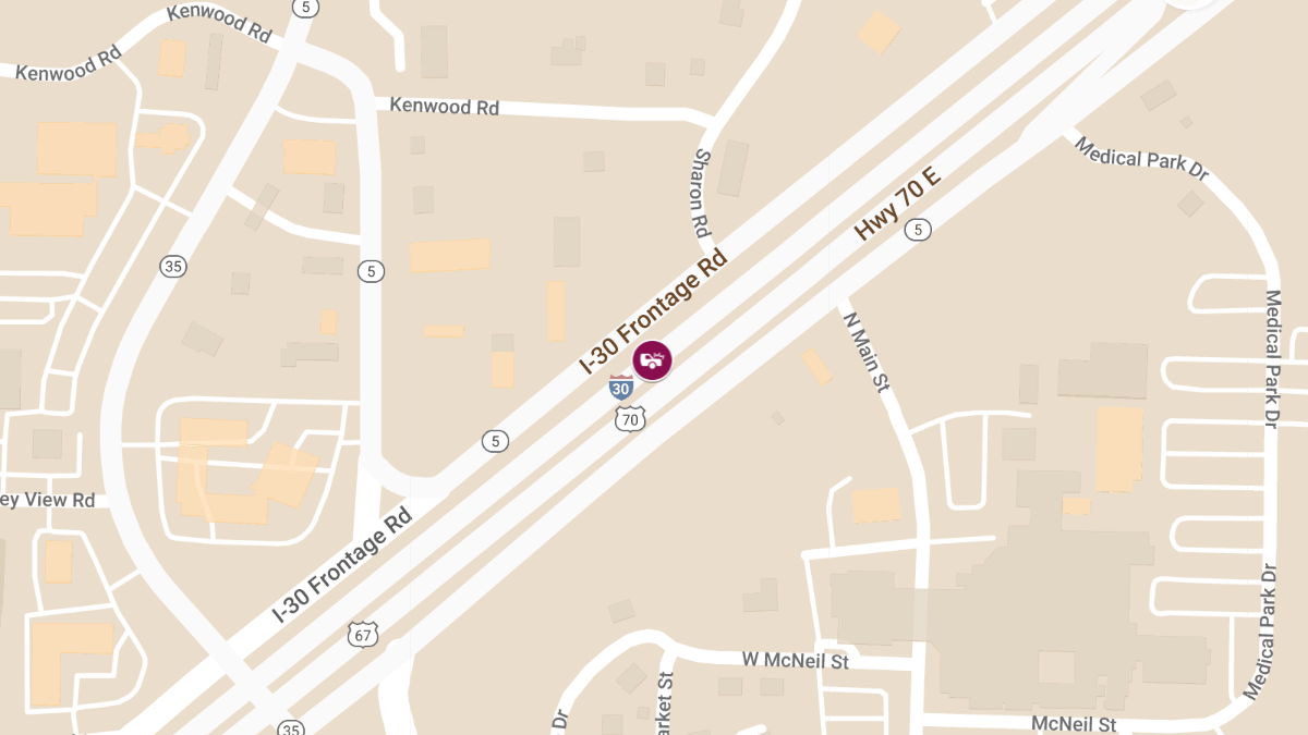 Accident with Injury on EB I-30 near Mile Marker 127.8