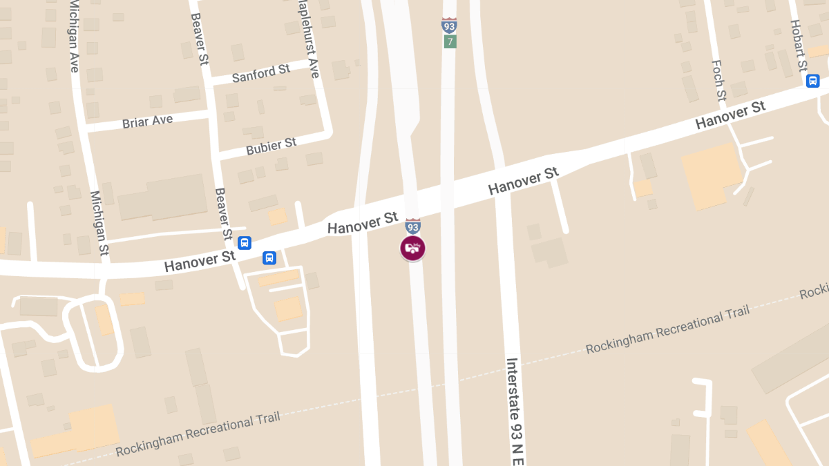 Accident with Injury on I-93 North at MM 21.6