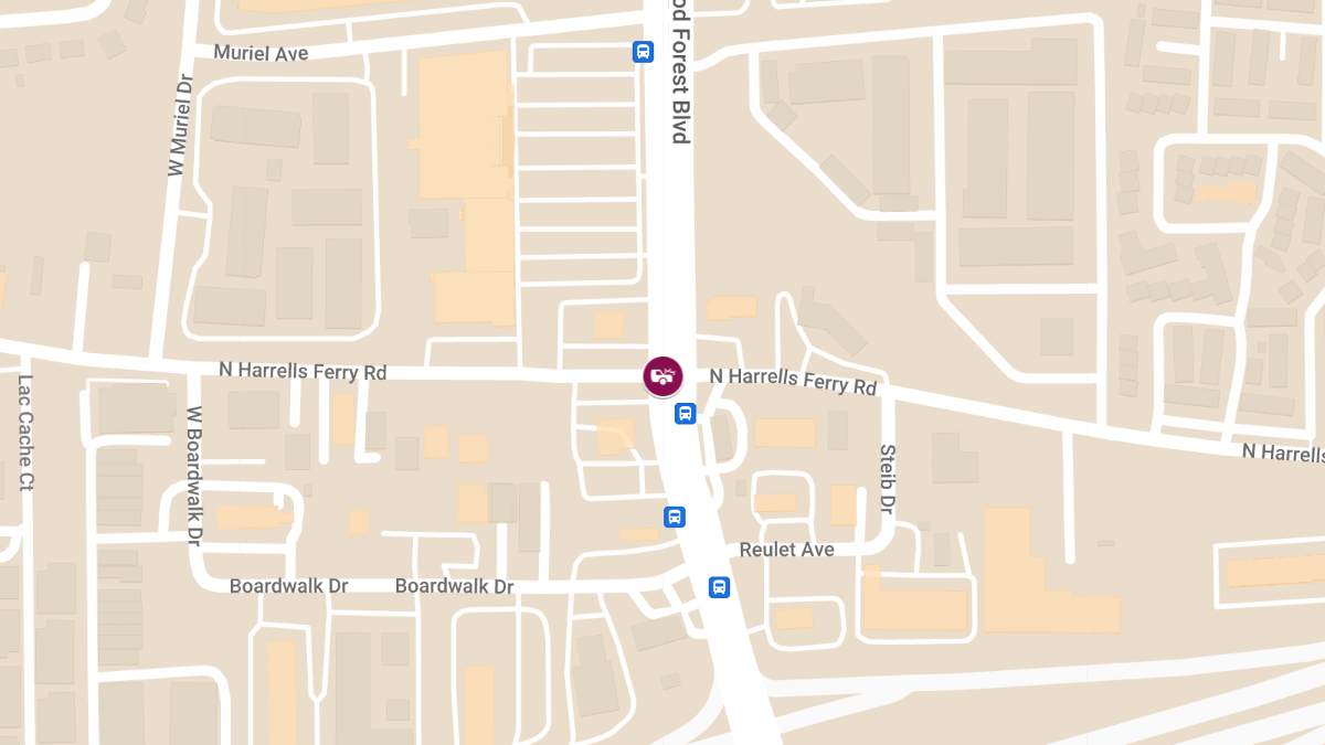 Accident with Injury on Sherwood Forest Blvd NB at North Harrells Ferry Rd