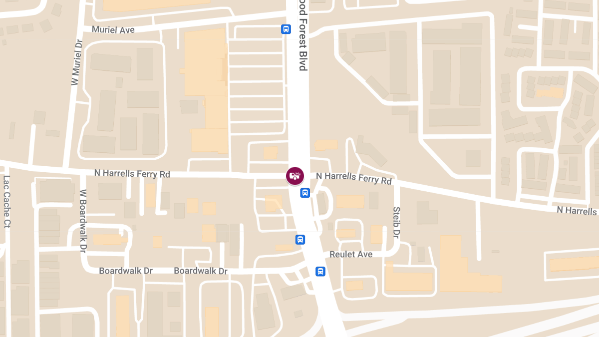 Accident with Injury on Sherwood Forest Blvd NB at North Harrells Ferry Rd